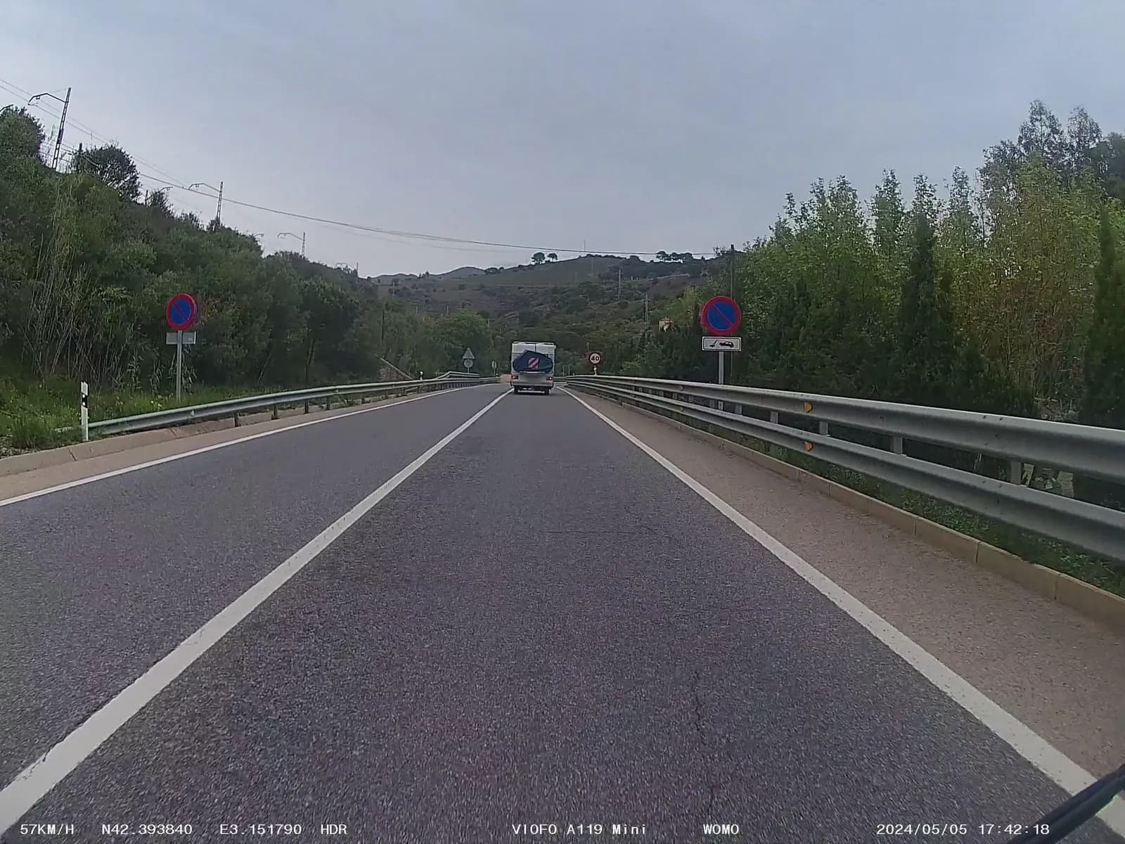 Aparcamiento gratuito en el sur de Colera en Colera (Girona)