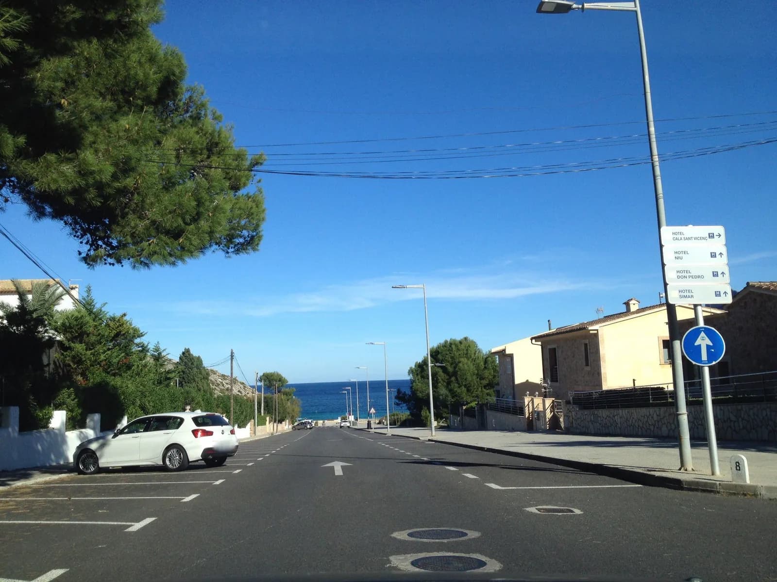 Aparcamiento Cala Sant Vicenç en Pollença (Illes Balears)