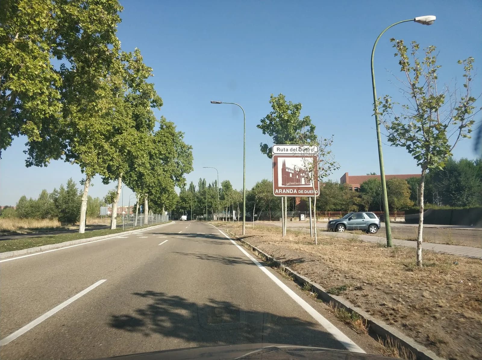 Aparcamiento de la Michelín en Aranda de Duero (Burgos)