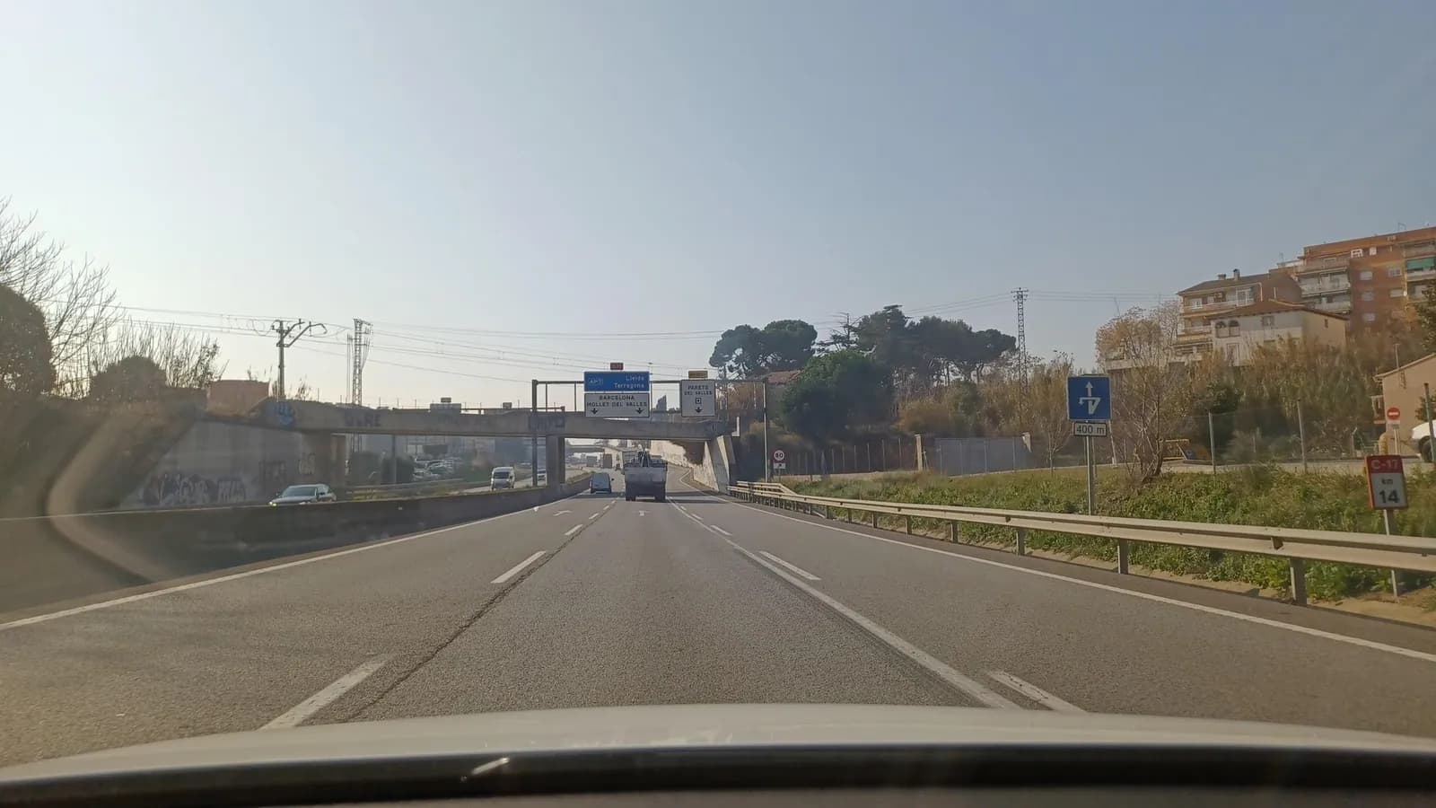 Aparcamiento gratuito en Autovia de l'Ametlla en Parets del Vallès (Barcelona)