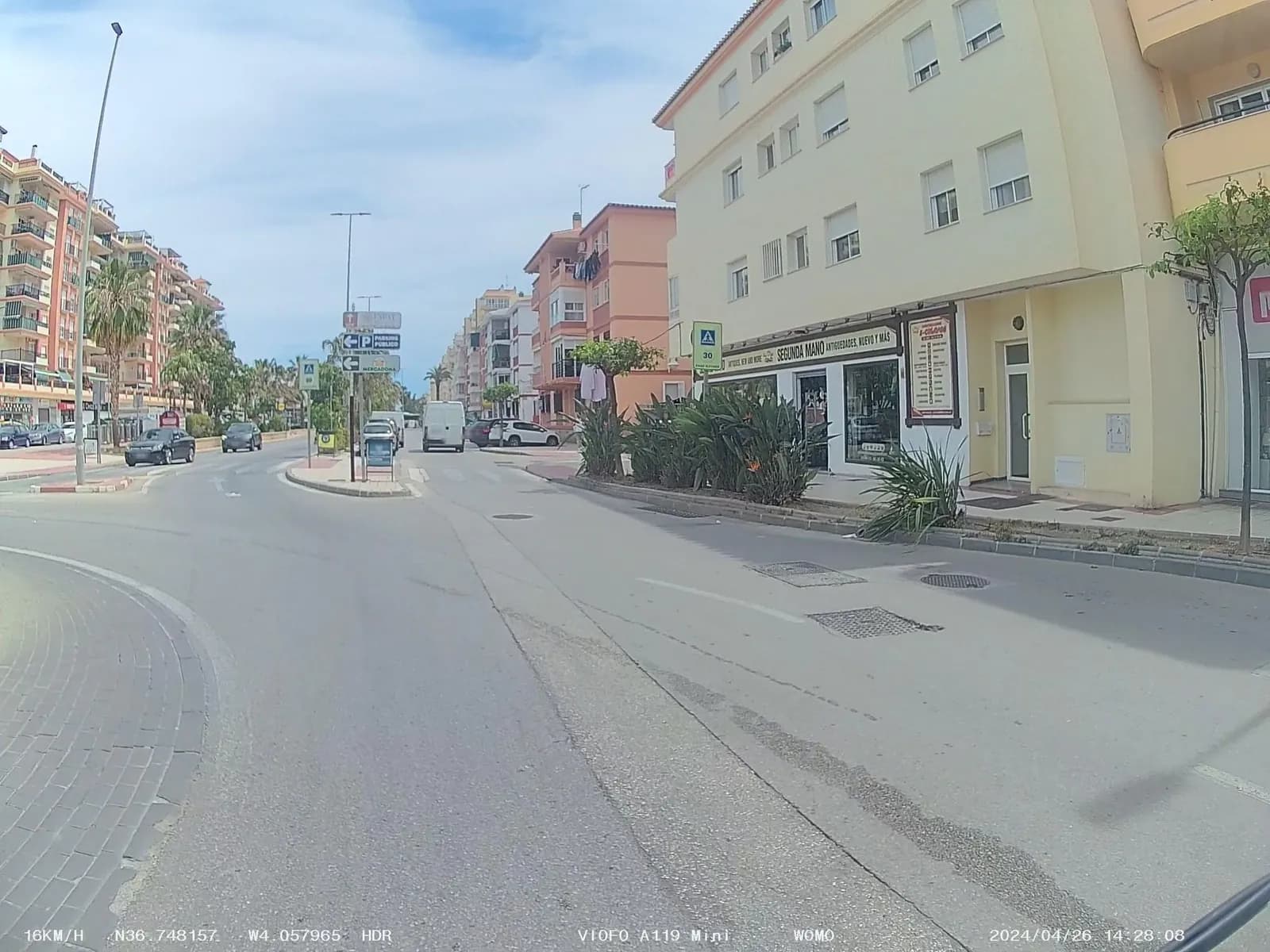 Aparcamiento gratuito en Calle Casa Balata en Algarrobo (Málaga)