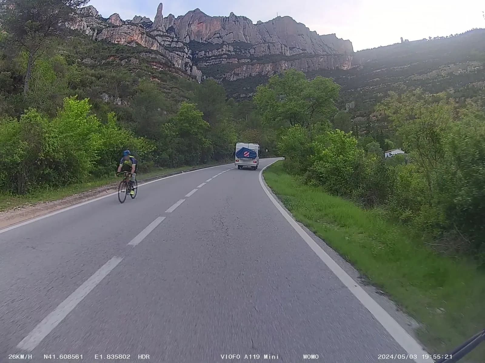 Aparcamiento gratuito en Camí de les Canals en Monistrol de Montserrat (Barcelona)