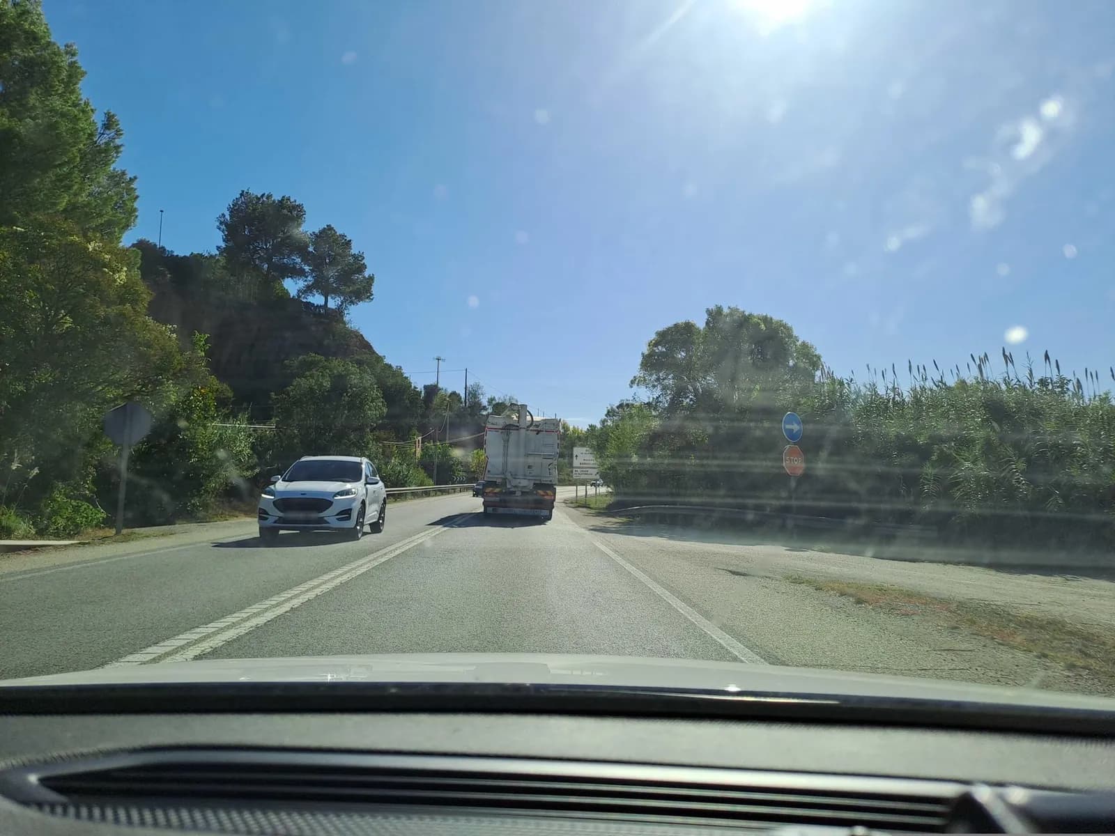 Aparcamiento gratuito en eje del Cardener C-55 en Sant Joan de Vilatorrada (Barcelona)