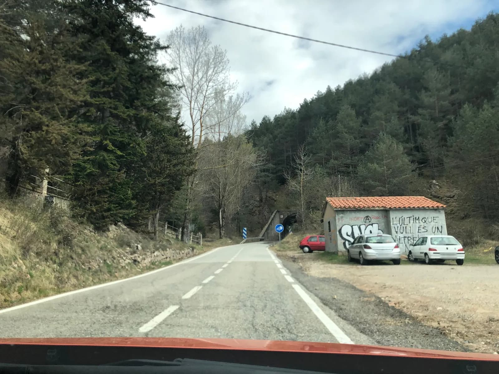 Aparcamiento gratuito en el norte de Capolat en Capolat (Barcelona)