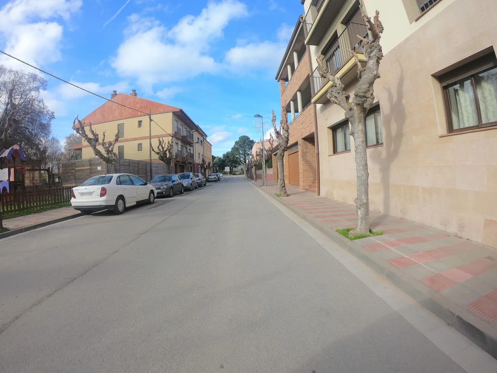 Aparcamiento gratuito en Ruta del carrilet en Llagostera (Girona)