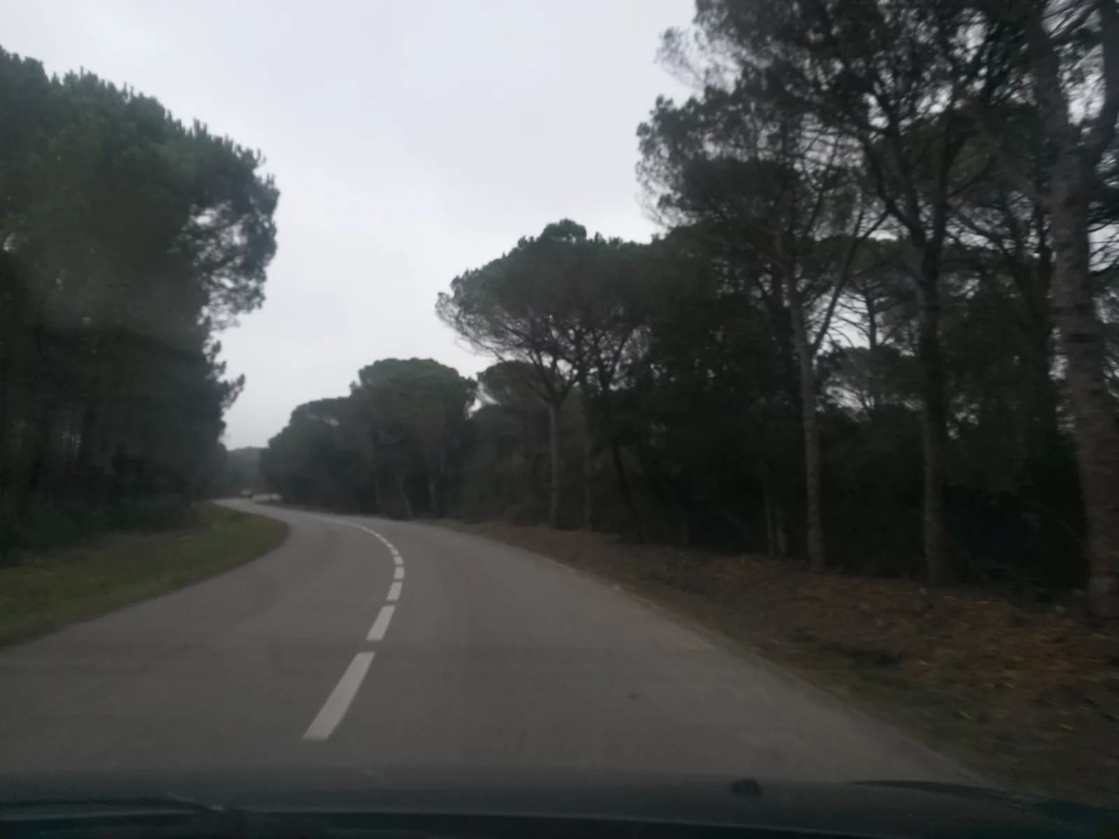Área de aparcamiento en el noroeste de Santa Cristina d'Aro en Santa Cristina d'Aro (Girona)