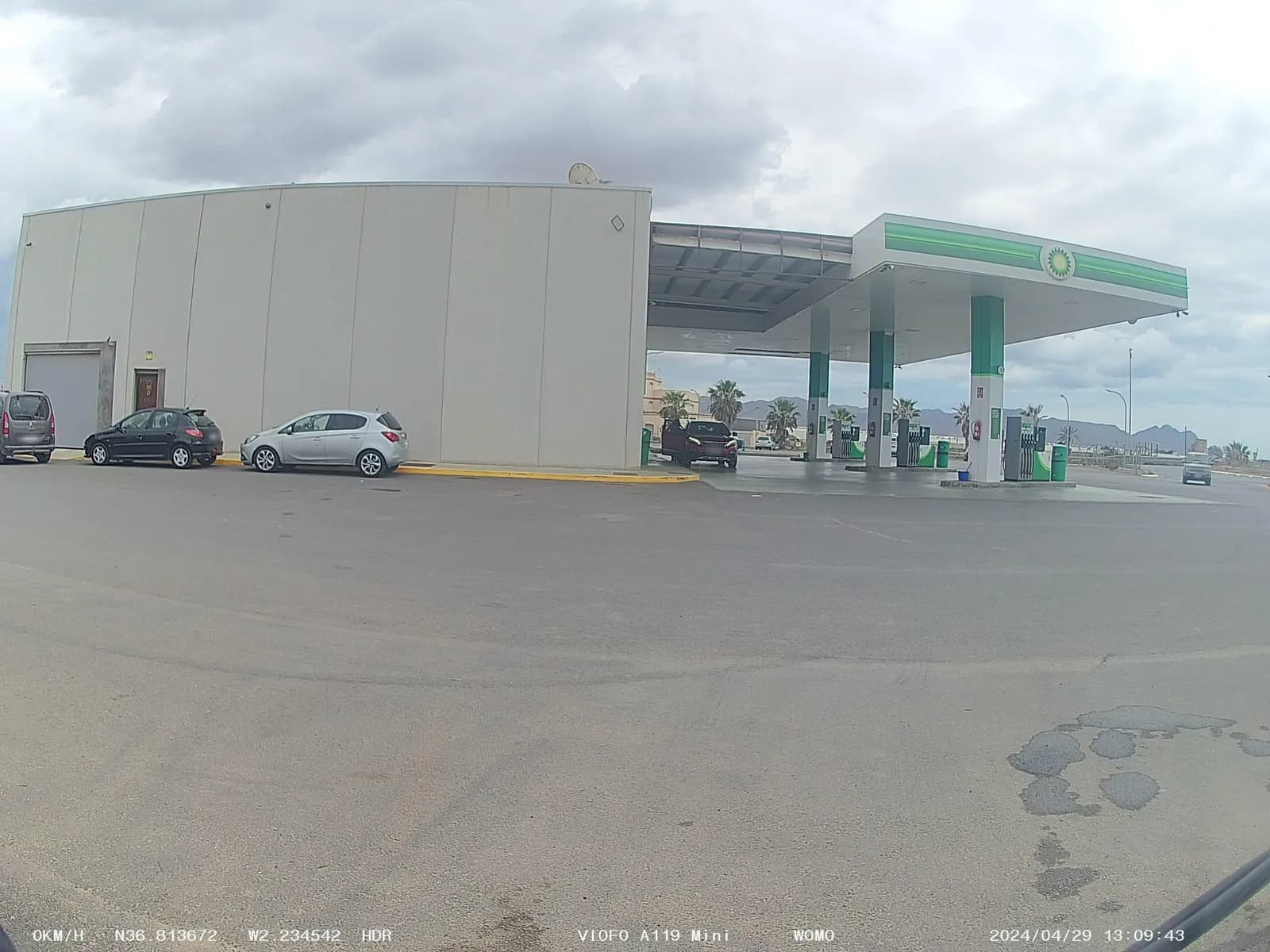 Parking de autocaravanas BP Cabo de Gata (Almería) en Almería