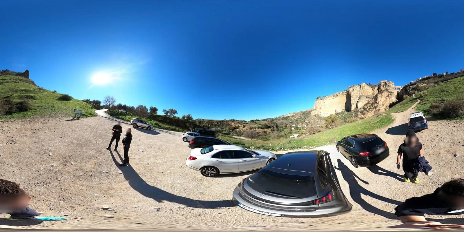 Parking gratuito Mirador de La Hoya del Tajo en Ronda (Málaga)