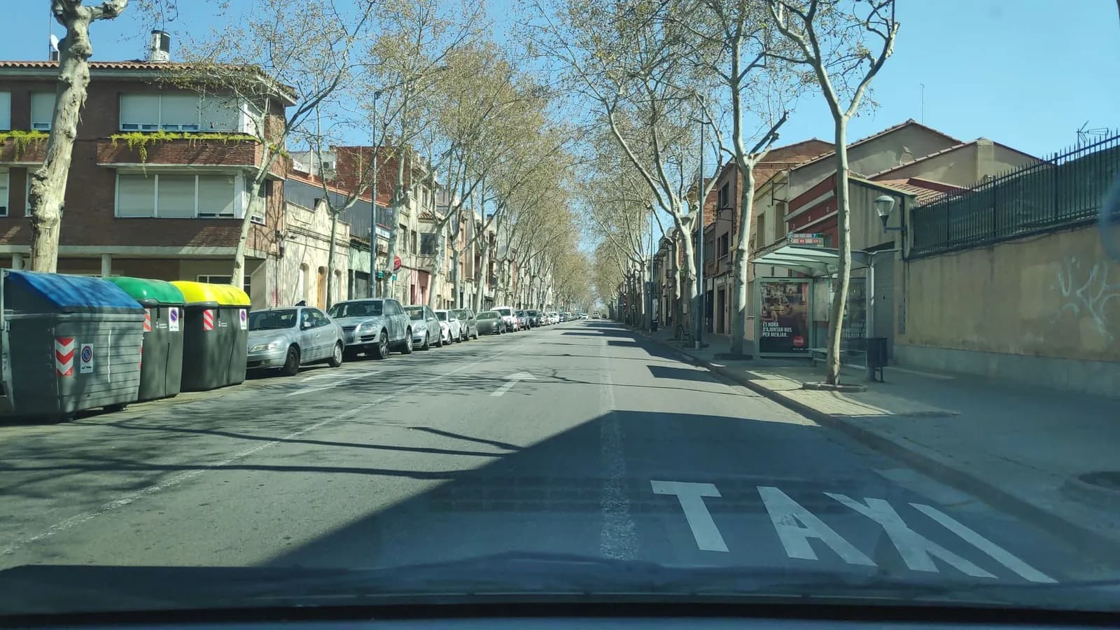 Parking zona blava en Sabadell (Barcelona)