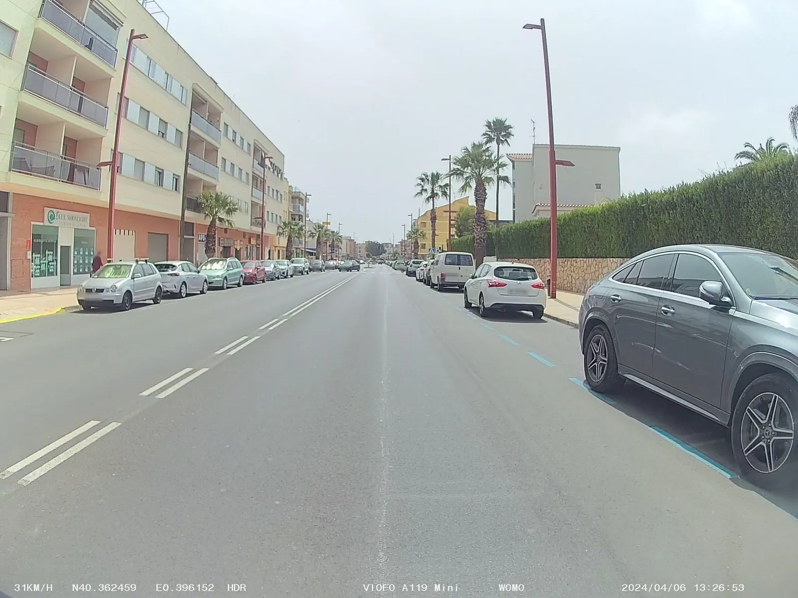 Parking gratuito cerca de la Playa Norte de Peñíscola (921 m) en Peñíscola (Castellón)