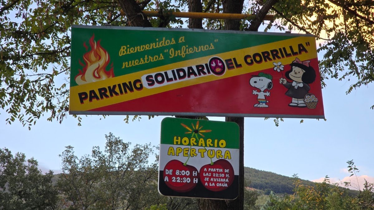 Aparcamiento gratuito en Carretera de Soria a Plasencia en Jerte